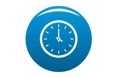 Clock time icon blue vector