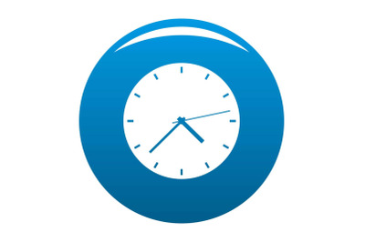 Clock modern icon blue vector