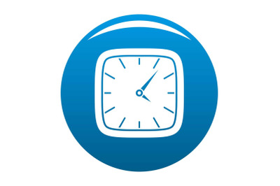 Clock wall icon blue vector