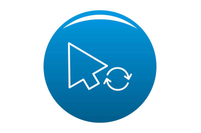 Arrow cursor loading icon blue vector