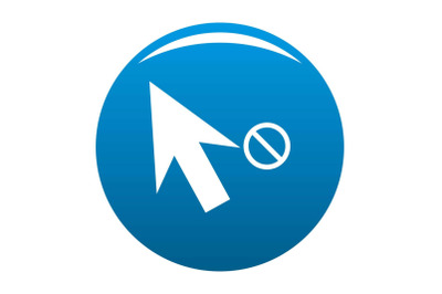 Cursor stop icon blue vector