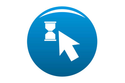 Cursor wait icon blue vector