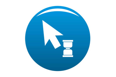 Cursor wait web icon blue vector