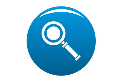 Cursor magnifier icon blue vector