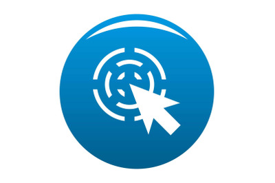 Cursor interactive icon blue vector