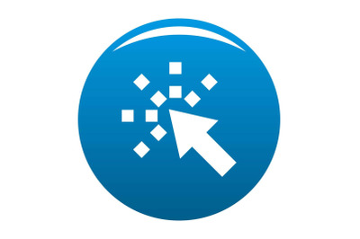 Cursor internet icon blue vector