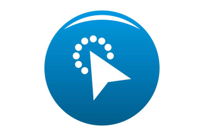 Cursor modern click icon blue vector