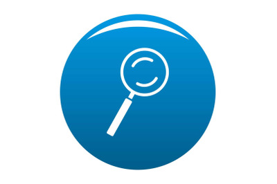 Cursor magnifier element icon blue vector