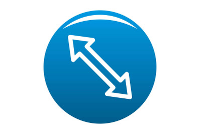 Cursor increase element icon blue vector