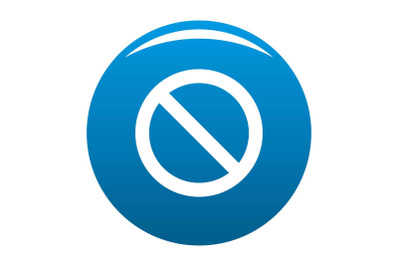 Cursor stop element icon blue vector