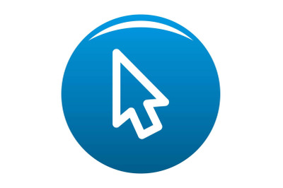 Cursor retro element icon blue vector