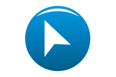 Cursor trendy element icon blue vector