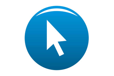Cursor normal element icon blue vector