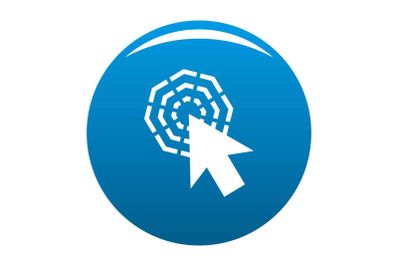 Arrow cursor click icon blue vector