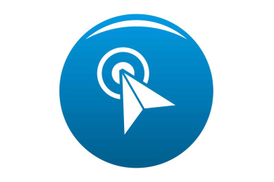 Cursor technology element icon blue vector
