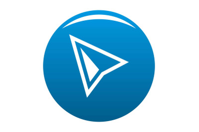 Cursor modern icon blue vector