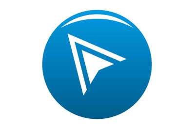 Cursor element icon blue vector