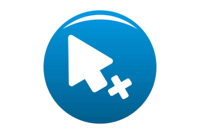 Cursor failure icon blue vector