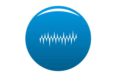 Equalizer pulse icon blue vector