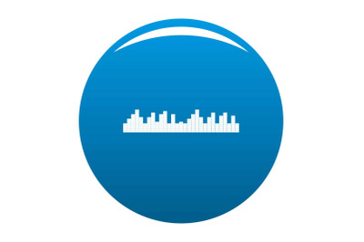 Equalizer frequency icon blue vector