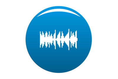 Equalizer vibration icon blue vector