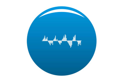 Equalizer signal icon blue vector