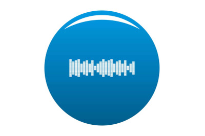 Equalizer sound icon blue vector