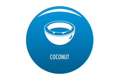 Coconut icon blue vector
