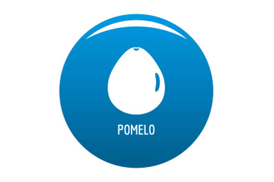 Pomelo icon blue vector