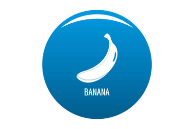 Banana icon blue vector