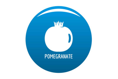 Pomegranate icon blue vector