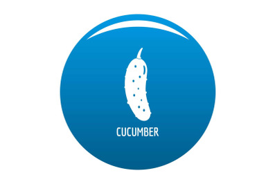 Cucumber icon blue vector