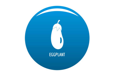 Eggplant icon blue vector