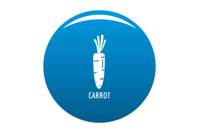 Carrot icon blue vector