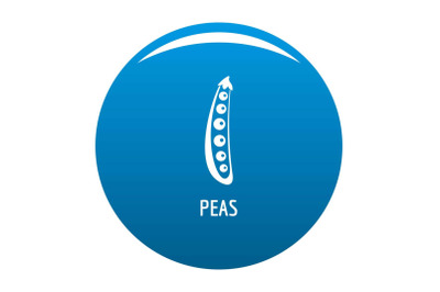 Peas icon blue vector