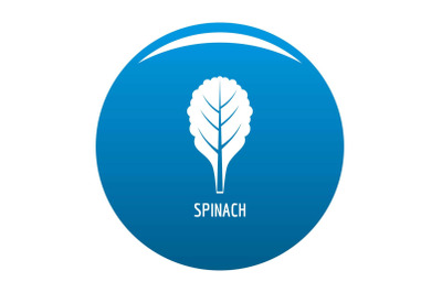 Spinach icon blue vector
