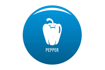 Pepper icon blue vector