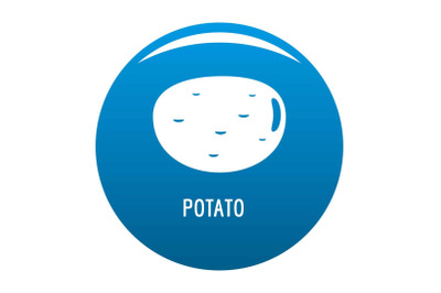 Potato icon blue vector