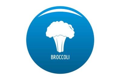 Broccoli icon blue vector