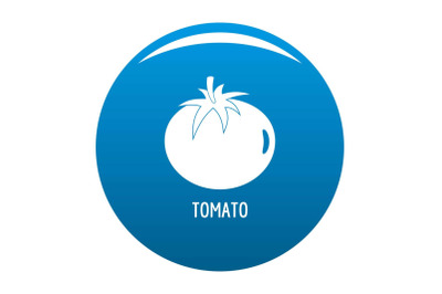 Tomato icon blue vector