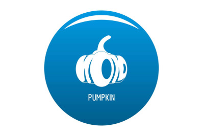 Pumpkin icon blue vector