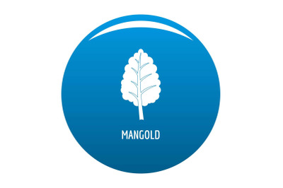 Mangold icon blue vector