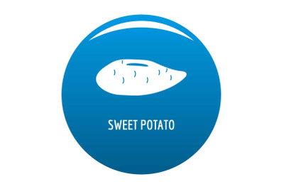 Sweet potato icon blue vector
