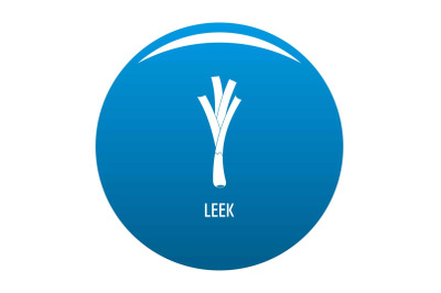 Leek icon blue vector