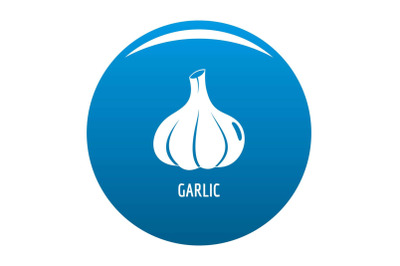 Garlic icon blue vector