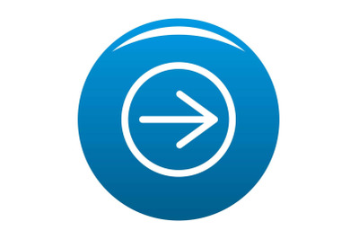 Arrow icon blue vector