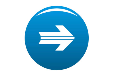 Arrow icon blue vector