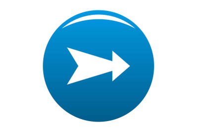 Arrow icon blue vector
