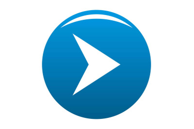 Arrow icon blue vector