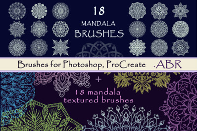 Mandala. Brushes for Photoshop, ProCreate .ABR